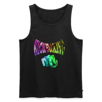 Kickboxing - Men's Premium Organic Tank Top - black - Front - Michal (187cm)