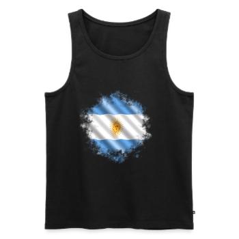 Argentinien - Männer Premium Bio Tank Top - Schwarz - Vorne - Michal (187cm)