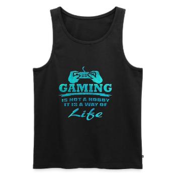 Gaming - Men's Premium Organic Tank Top - black - Front - Michal (187cm)