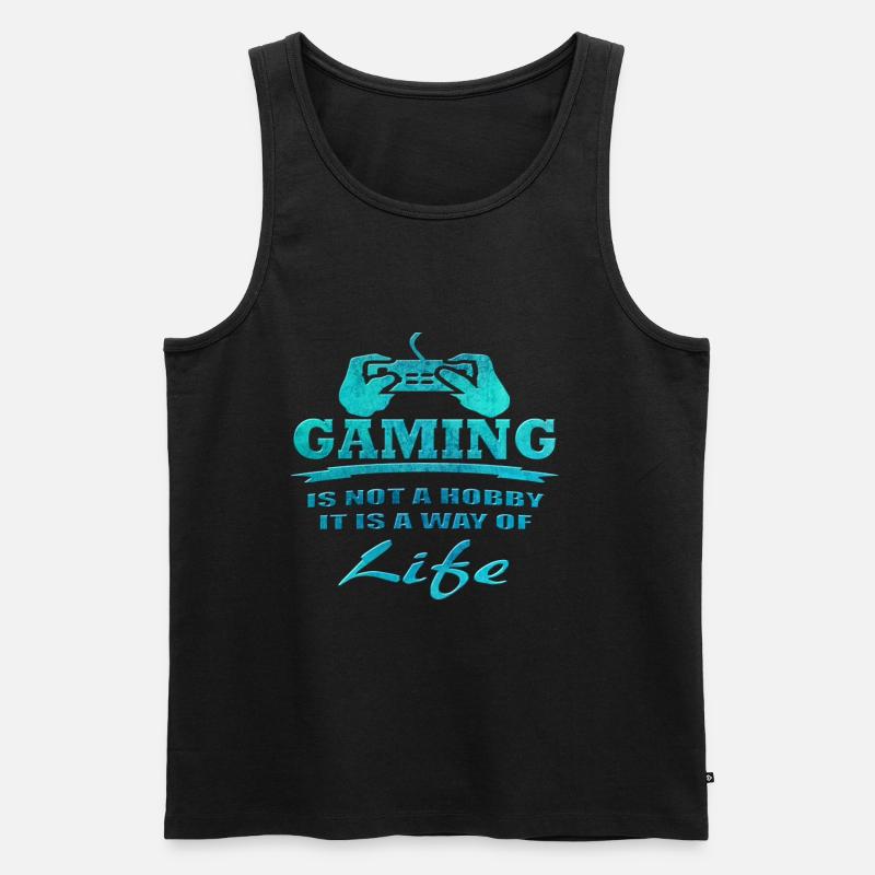 Gaming - Männer Premium Bio Tank Top - Schwarz