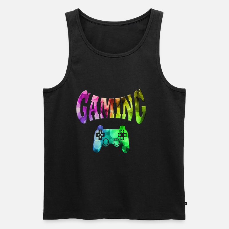 Gaming - Männer Premium Bio Tank Top - Schwarz