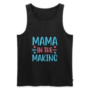 MAMAN DANS LA FÊTE DES MÈRES MAKING - Débardeur bio Premium Homme - noir - Devant - Michal (187cm)