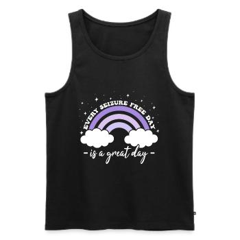 Great Epilepsy Awareness - Men's Premium Organic Tank Top - black - Front - AI Model Male 178 light (178cm)