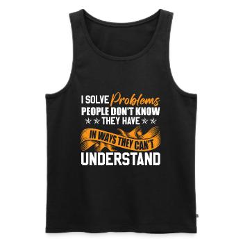 Social Worker Men Social Work - Men's Premium Organic Tank Top - black - Front - Michal (187cm)