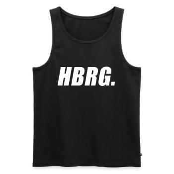 Cool Hamburg T Shirt - Men's Premium Organic Tank Top - black - Front - Michal (187cm)