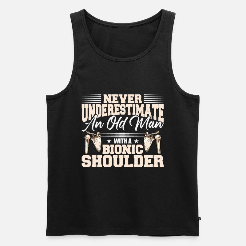 Bionic Shoulder Replacement - Men's Premium Organic Tank Top - black