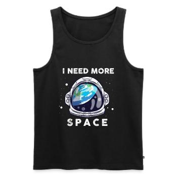 I need more space space astronaut saying funny - Men's Premium Organic Tank Top - black - Front - AI Model Male 178 light (178cm)