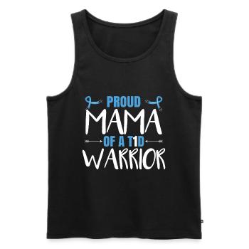 Proud Mama Of A T1D Warrior - Men's Premium Organic Tank Top - black - Front - Michal (187cm)