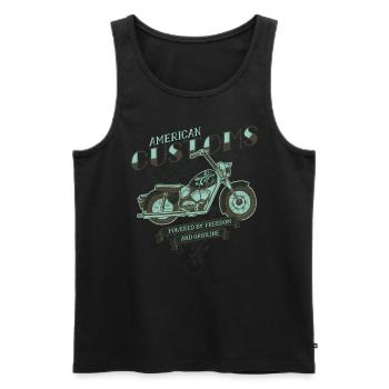 Moto motocycliste moto - Débardeur bio Premium Homme - noir - Devant - AI Model Male 178 light (178cm)