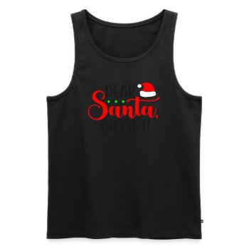 Lieber Weihnachtsmann sie war's Norweger Muster - Männer Premium Bio Tank Top - Schwarz - Vorne - Michal (187cm)