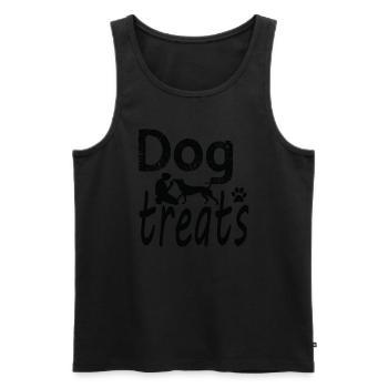 Dog Treats - Männer Premium Bio Tank Top - Schwarz - Vorne - Michal (187cm)