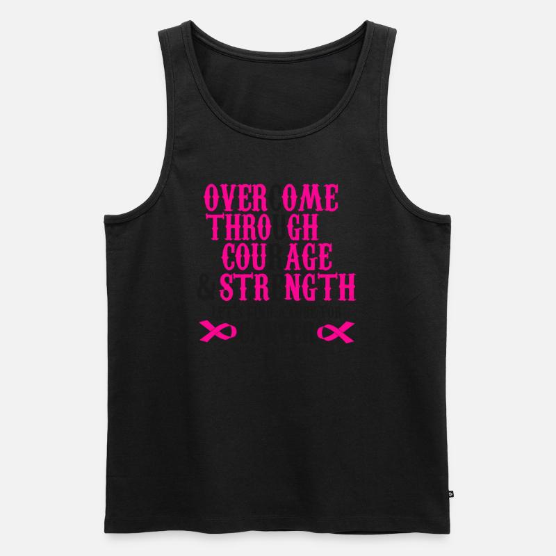 Brustkrebs Bewusstsein - Männer Premium Bio Tank Top - undefined