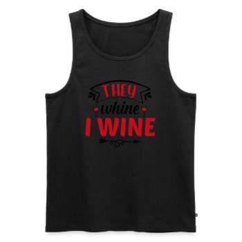 Ich Weine - Männer Premium Bio Tank Top - Schwarz - Vorne - AI Model Male 178 light (178cm)