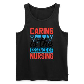 Fürsorge ist das Wesen einer Krankenschwester - Männer Premium Bio Tank Top - Schwarz - Vorne - AI Model Male 178 light (178cm)