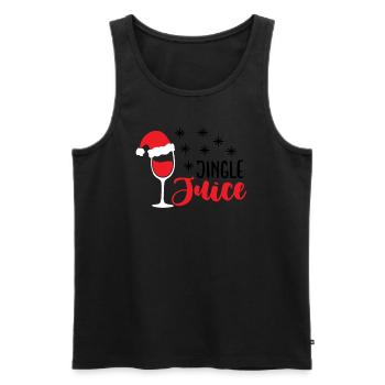 Ugly Christmas Jingle Juice Sayings - Men's Premium Organic Tank Top - black - Front - Michal (187cm)
