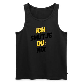 Ich Smutje Du Nix - Koch Segeln Motivation - Men's Premium Organic Tank Top - black - Front - AI Model Male 178 light (178cm)
