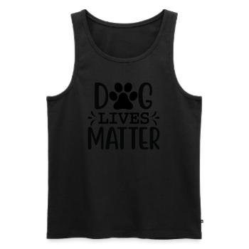 Dog lives matter - Männer Premium Bio Tank Top - Schwarz - Vorne - AI Model Male 178 light (178cm)