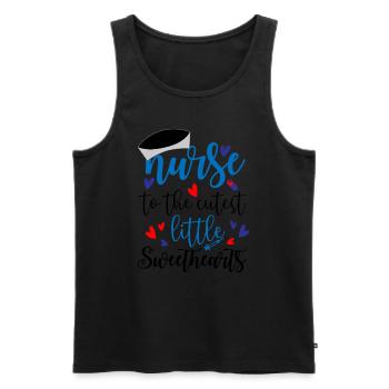 Nurse to sweethearts - Men's Premium Organic Tank Top - black - Front - Michal (187cm)