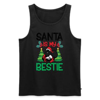 Le Père Noël est mon meilleur ami - Débardeur bio Premium Homme - noir - Devant - Michal (187cm)
