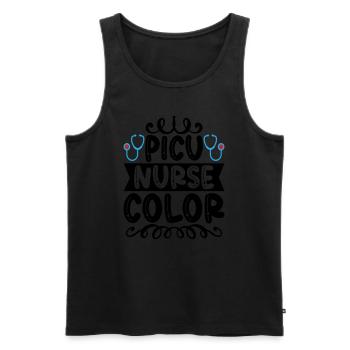 Picu Krankenschwester - Männer Premium Bio Tank Top - Schwarz - Vorne - AI Model Male 178 light (178cm)