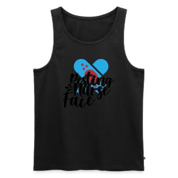 Resting nurse face - Männer Premium Bio Tank Top - Schwarz - Vorne - AI Model Male 178 light (178cm)
