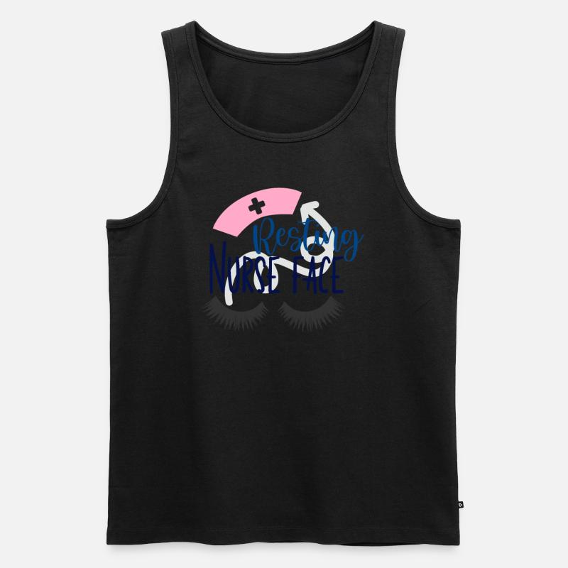 Resting Nurse Face - Männer Premium Bio Tank Top - undefined