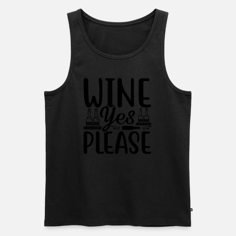 Wein Ja Bitte - Männer Premium Bio Tank Top - undefined