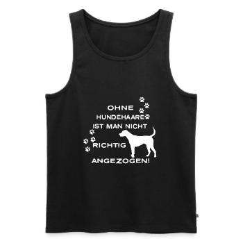 DOG HAIR living with dog love gift idea dogs - Men's Premium Organic Tank Top - black - Front - AI Model Male 178 light (178cm)