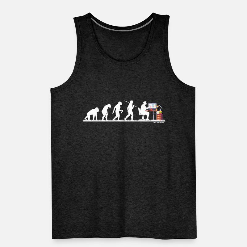 Evolution Nerd Geek Hacker Coder Programmeur Débardeur bio Premium Homme