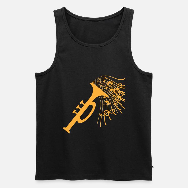 Trompete. - Männer Premium Bio Tank Top - Schwarz