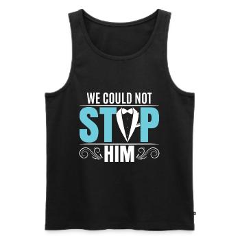 Funny Groom Bachelor Party Stag Party - Men's Premium Organic Tank Top - black - Front - Michal (187cm)