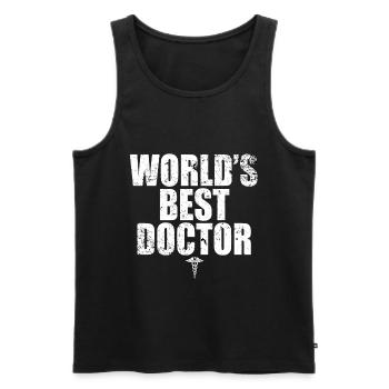 Doctor doctor - Men's Premium Organic Tank Top - black - Front - Michal (187cm)