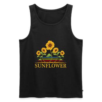 tournesol - Débardeur bio Premium Homme - noir - Devant - Michal (187cm)