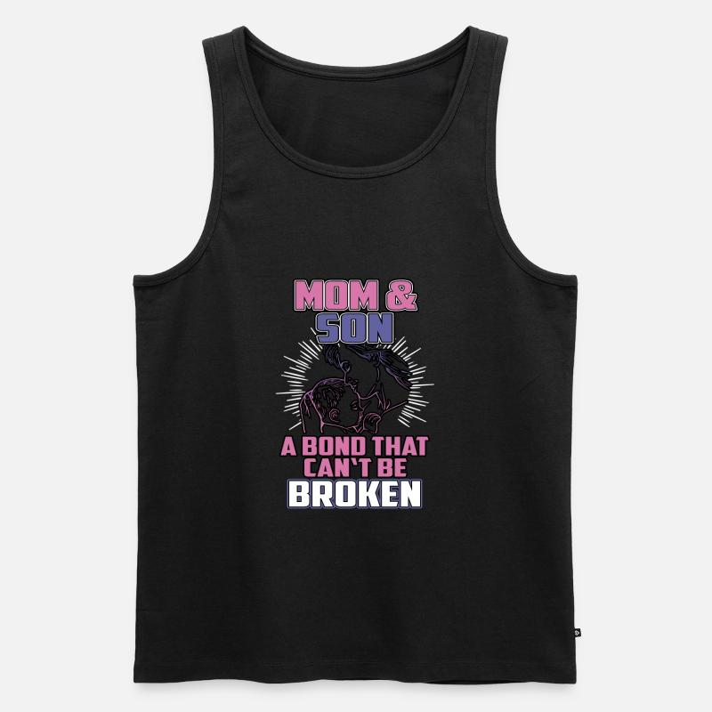 Mutter und Sohn - Männer Premium Bio Tank Top - Schwarz