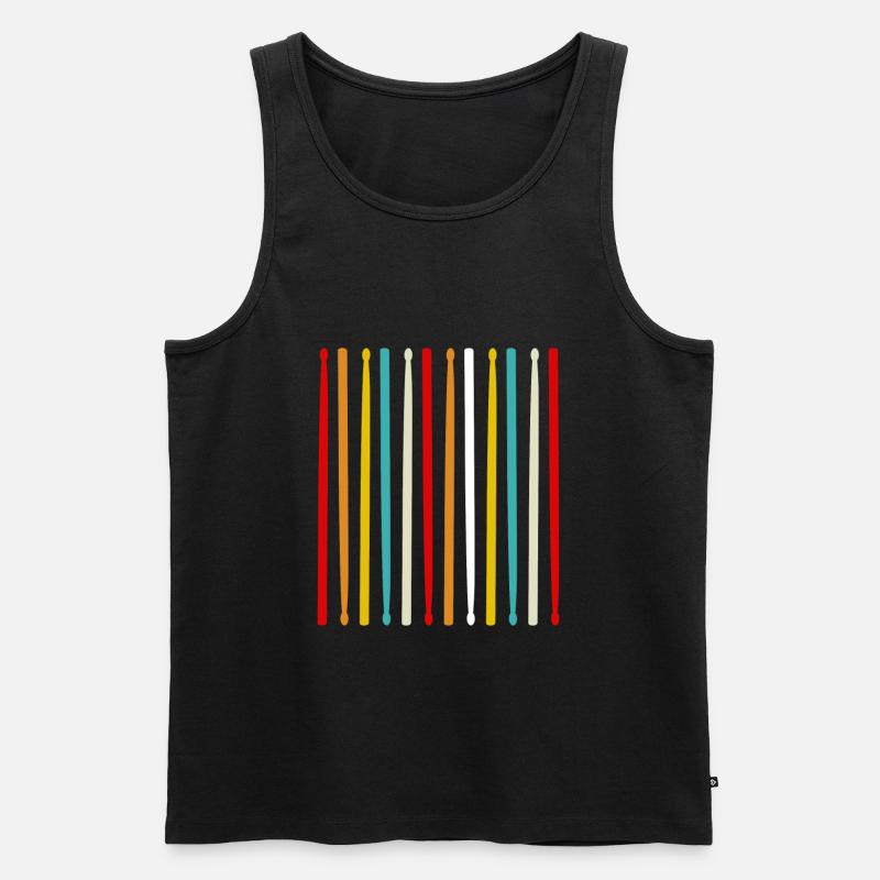 Drumsticks - Männer Premium Bio Tank Top - Schwarz