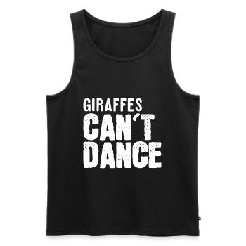Giraffes can not dance - Men's Premium Organic Tank Top - black - Front - Michal (187cm)