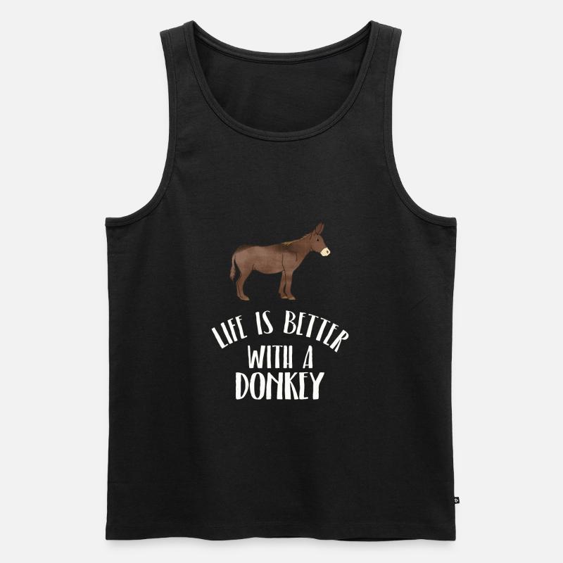 Esel - Männer Premium Bio Tank Top - Schwarz