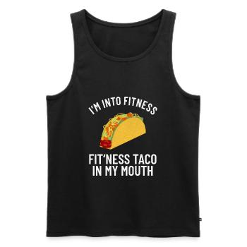 Fitness taco tacos - Men's Premium Organic Tank Top - black - Front - Michal (187cm)