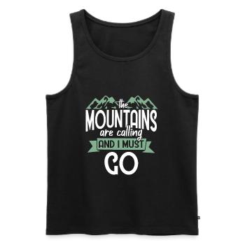 Mountaineers mountaineering - Men's Premium Organic Tank Top - black - Front - Michal (187cm)