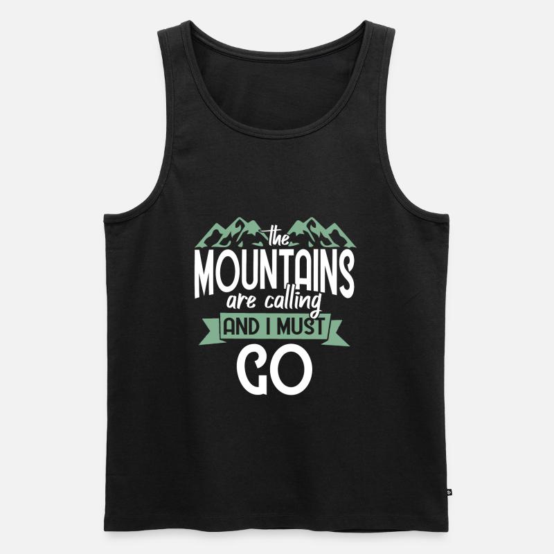 Bergsteiger Bergsteigen - Männer Premium Bio Tank Top - Schwarz