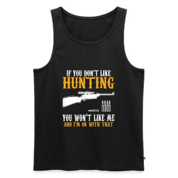 Hunter - Men's Premium Organic Tank Top - black - Front - Michal (187cm)