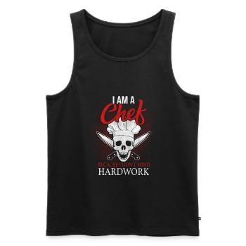 Star chef chef cook - Men's Premium Organic Tank Top - black - Front - AI Model Male 178 light (178cm)