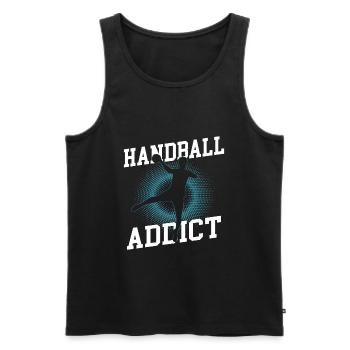 handballeur - Débardeur bio Premium Homme - noir - Devant - Michal (187cm)