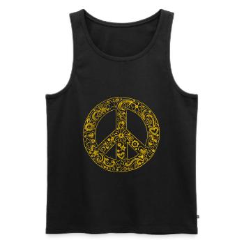 Peace Movement Peace Sign Hippie Peace - Men's Premium Organic Tank Top - black - Front - AI Model Male 178 light (178cm)