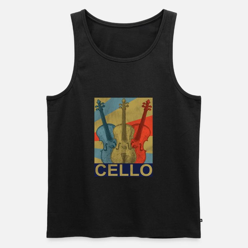 Cello - Männer Premium Bio Tank Top - Schwarz