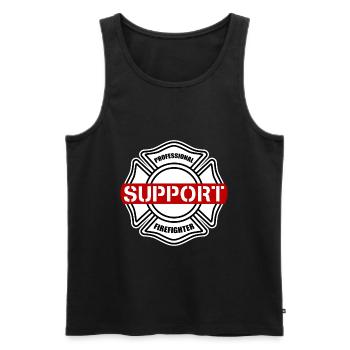 Firefighter Firefighter Firefighter - Men's Premium Organic Tank Top - black - Front - Michal (187cm)