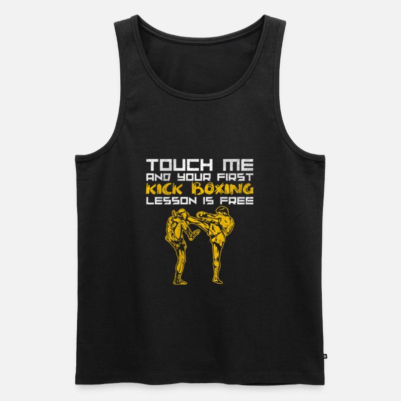 Kickboxer Kickboxen - Männer Premium Bio Tank Top - Schwarz
