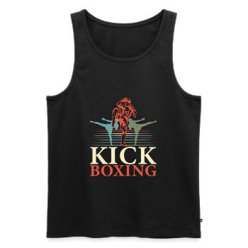 Kickboxing Kickboxer Arts martiaux Arts martiaux - Débardeur bio Premium Homme - noir - Devant - Michal (187cm)