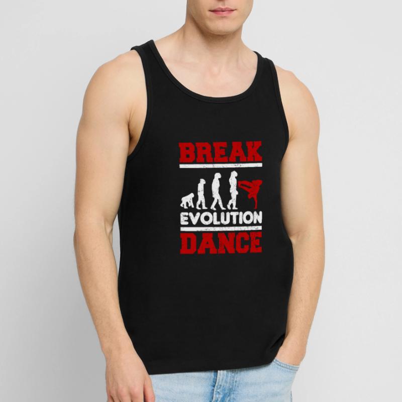 Breakdancing Evolution Breakdance BBoy Dancer Men's Premium Organic Tank Top