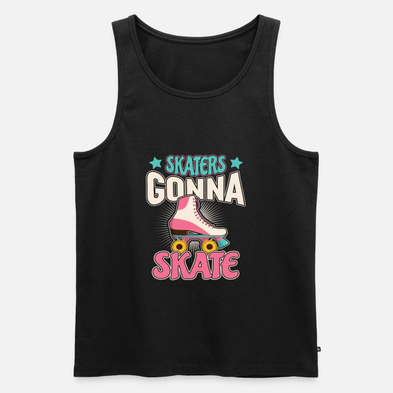 Inline Skates Inliner - Männer Premium Bio Tank Top - Schwarz